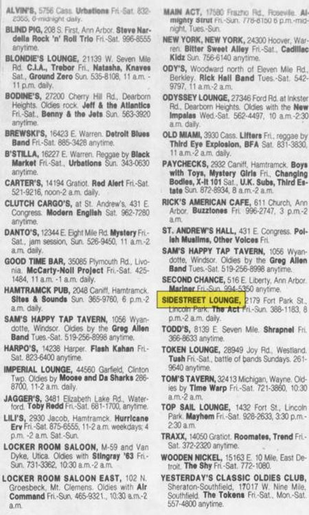 Sidestreet Lounge (Leones Lounge) - Apr 27 1984 Ads